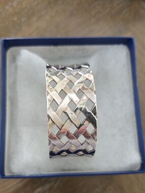 Sterling Silver Woven Cuff Bracelet